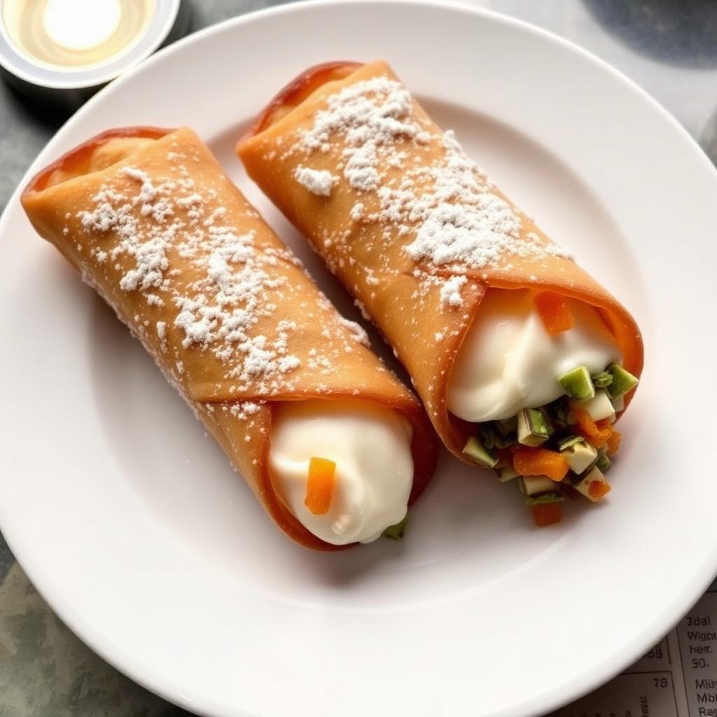 Cannoli siciliani ripieni di ricotta di pecora e decorati con pistacchio di Bronte
