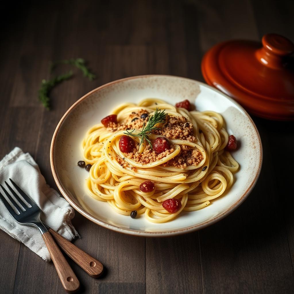 Ciceri e tria salentini: pasta a strisce con ceci e pasta fritta croccante