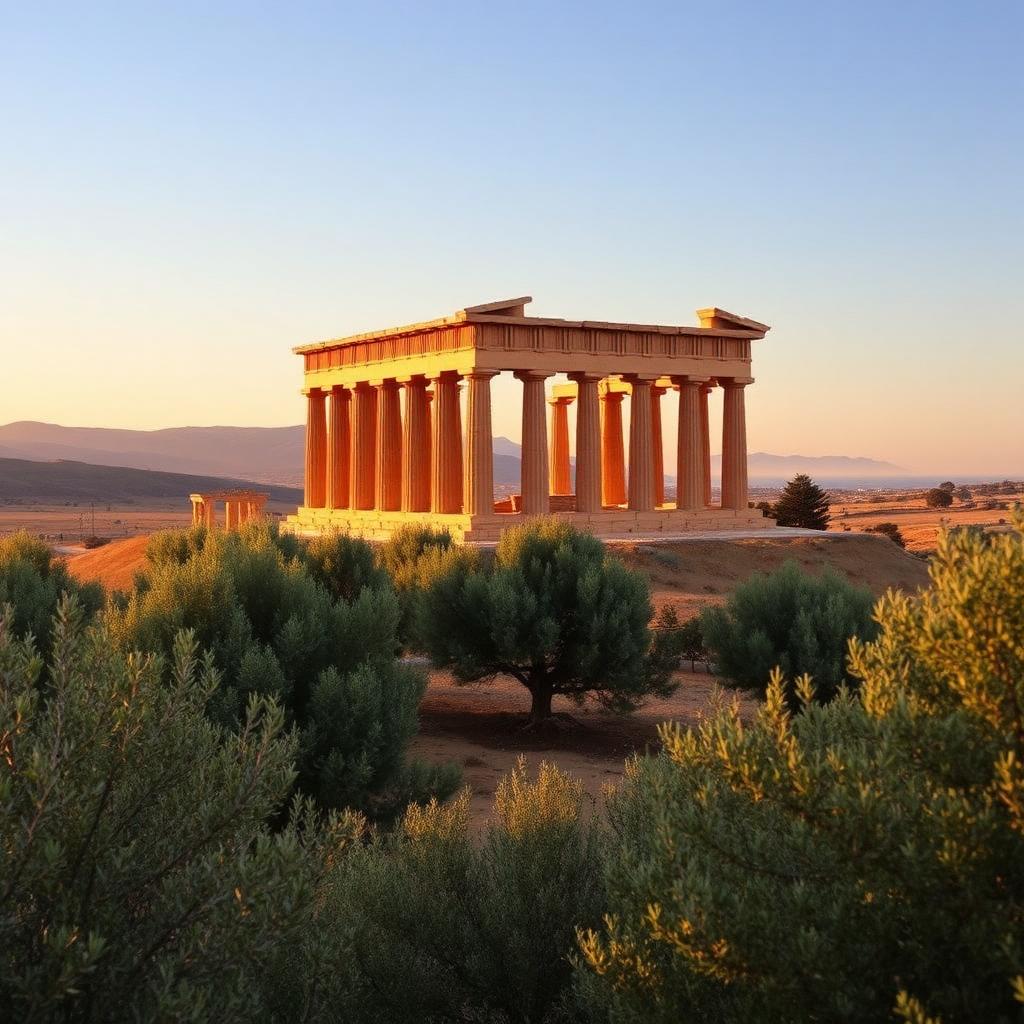 Valle dei Templi di Agrigento al tramonto