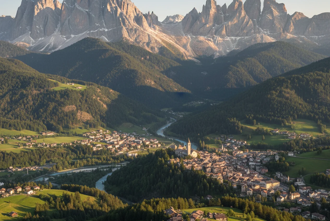 Le Dolomiti bellunesi sopra le valli del fiume Piave