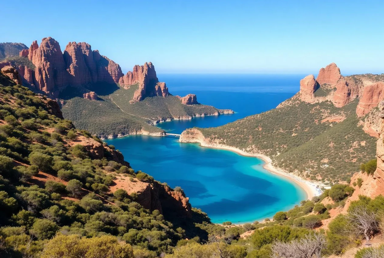 I tacchi calcarei dell'Ogliastra sopra la costa orientale sarda