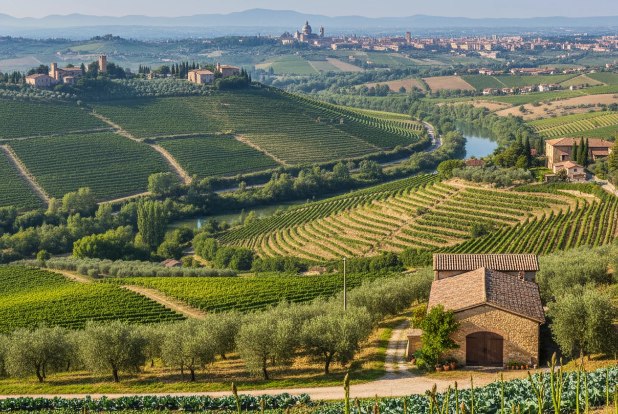 I Colli Euganei visti dalla campagna padovana