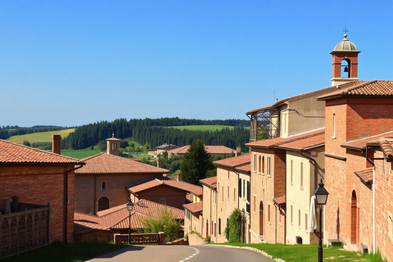Borgo medievale di Brisighella con la via degli Asini