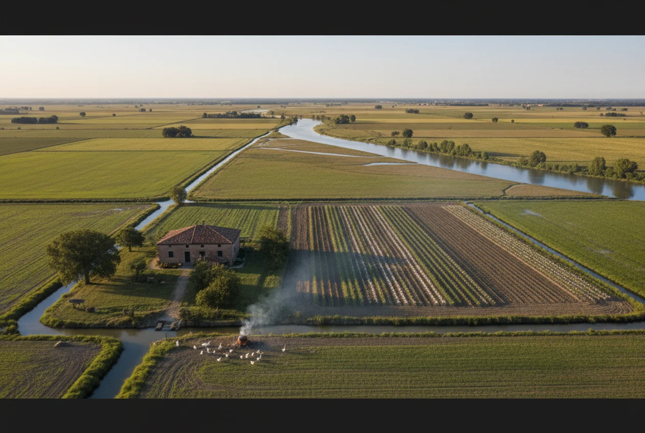 Le valli e i canali del Delta del Po nel Polesine