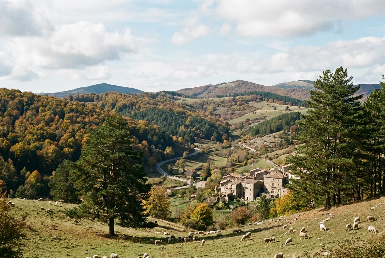 Pascoli e pinete dell'altopiano della Sila in Calabria