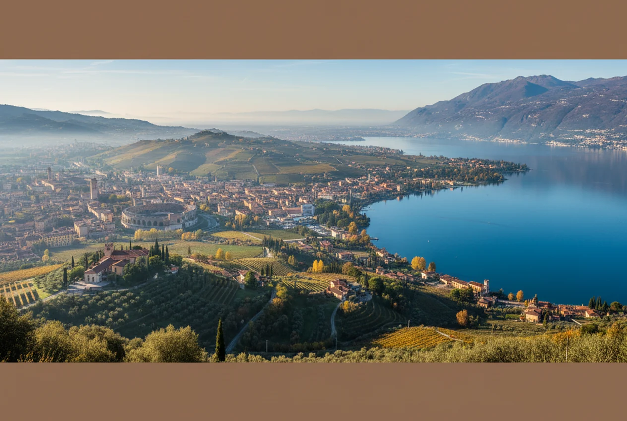 I vigneti della Valpolicella sulle colline veronesi vicino al lago di Garda