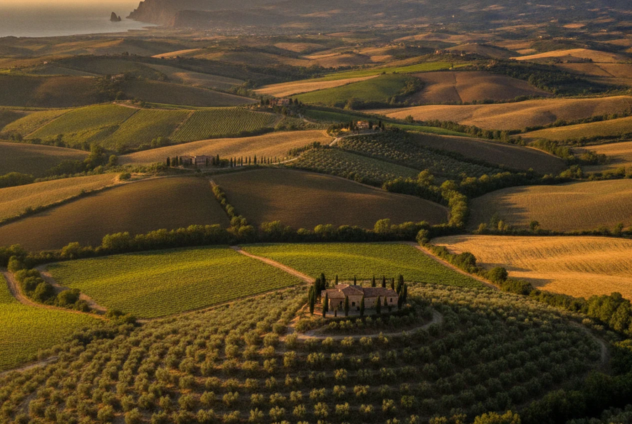 I boschi di castagni dell'Appennino toscano fra Garfagnana e Lunigiana in autunno