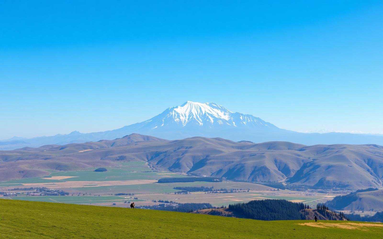 Panorama di Campo Imperatore con il Gran Sasso d'Italia sullo sfondo