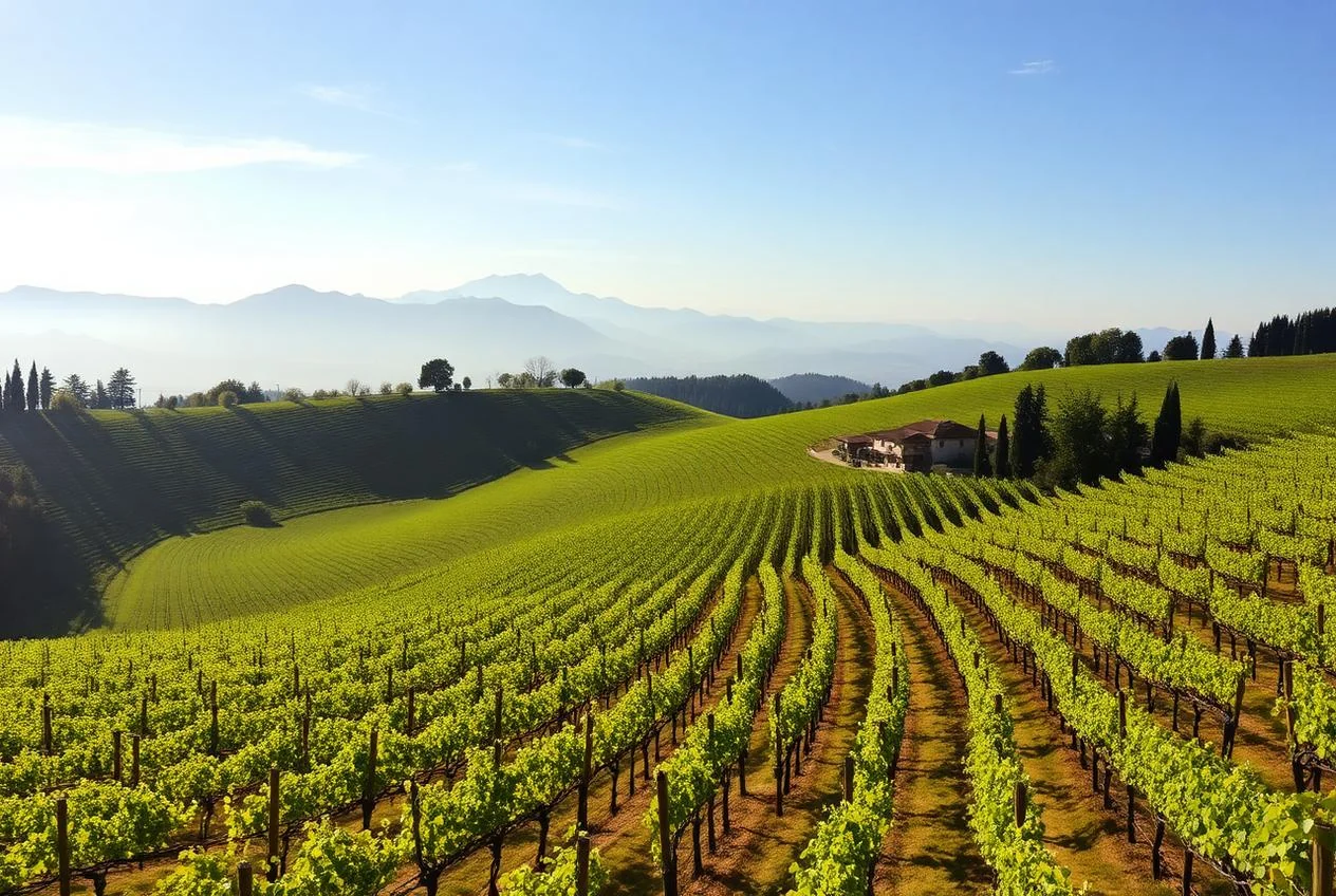 Le colline terrazzate di Valdobbiadene fra i filari di Glera