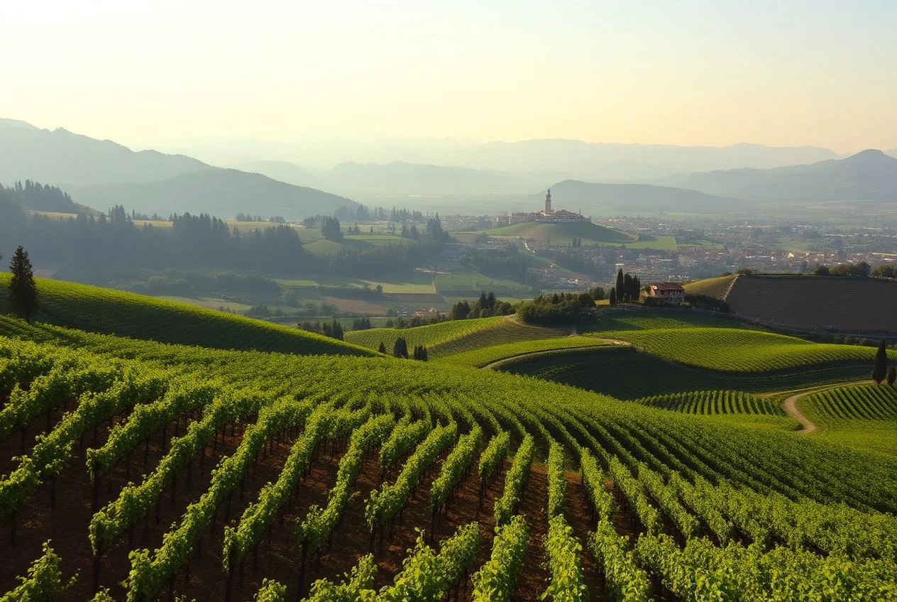 I vigneti della Valpolicella sulle colline veronesi in autunno
