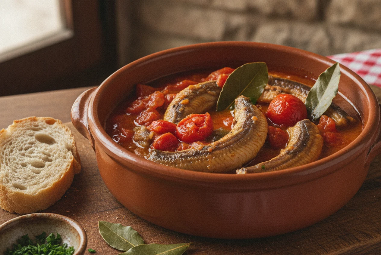 Bisato in tecia — Secondi piatti