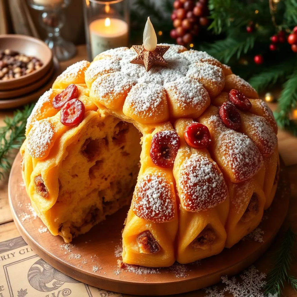Buccellato siciliano natalizio a ciambella con ripieno di fichi secchi