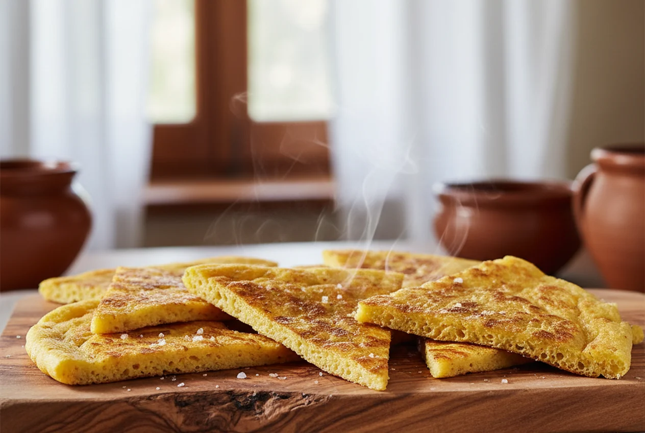 Cecina, torta sottile di farina di ceci tipica di Livorno
