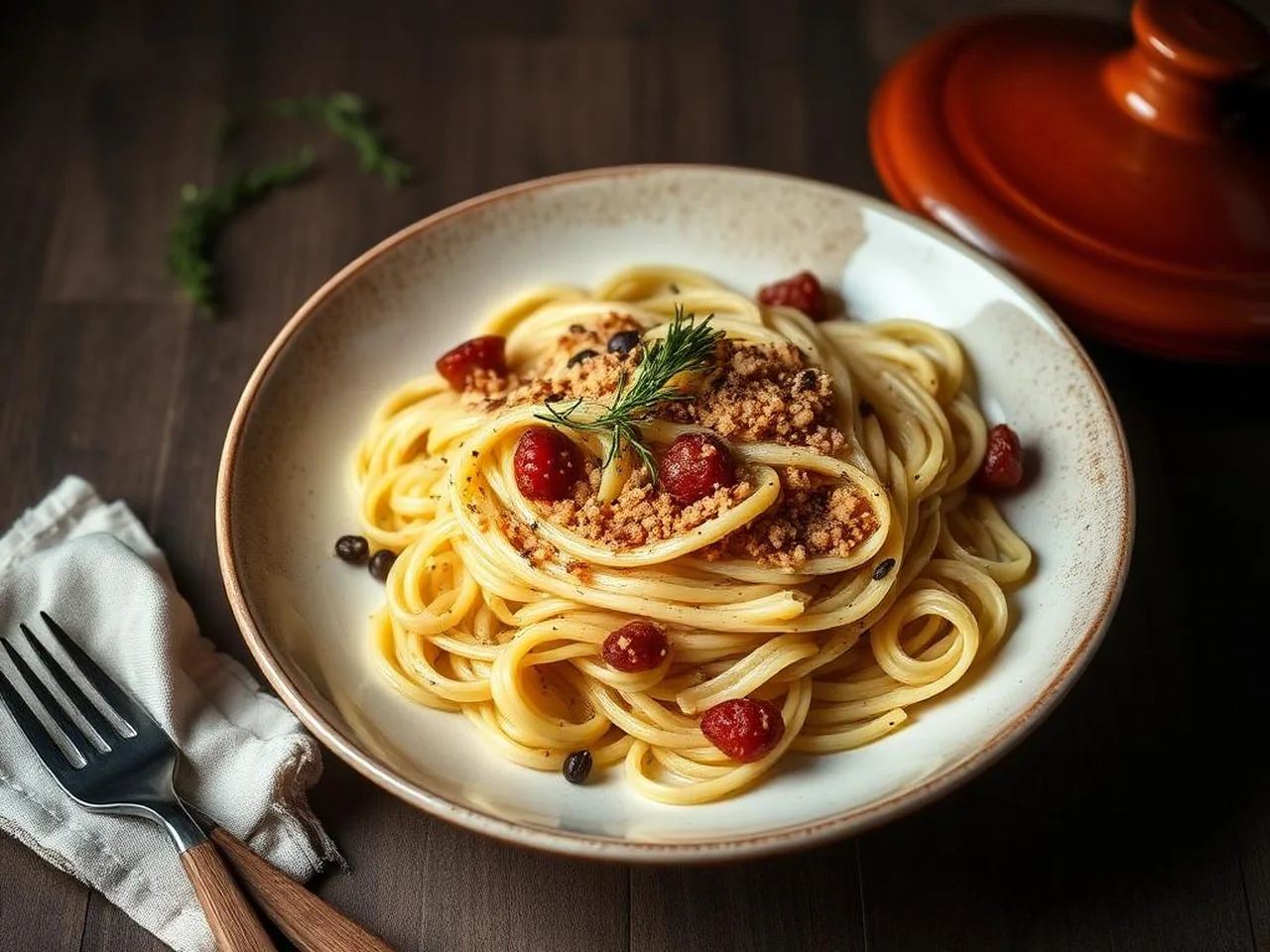 Ciceri e tria salentini: pasta a strisce con ceci e pasta fritta croccante