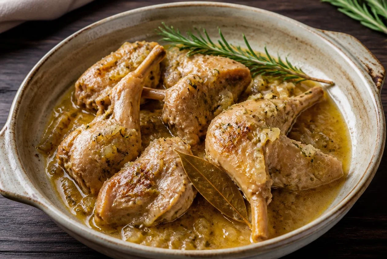 Coniglio in umido trentino — Secondi piatti