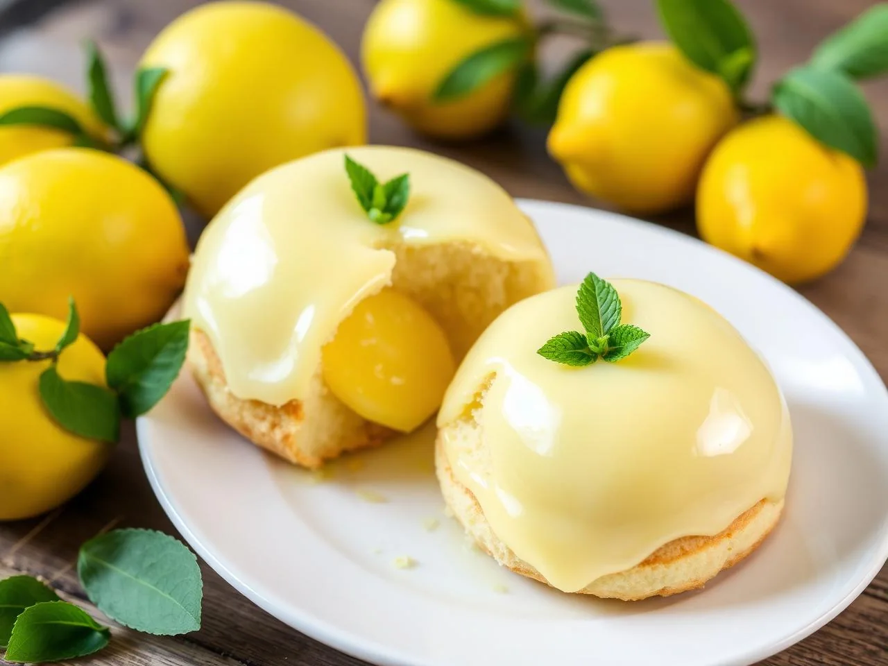 Delizia al limone della Costiera Amalfitana con crema al limone e limoncello