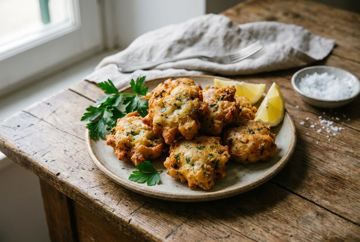 Frittelle di baccalà marchigiane, antipasto costiero tipico dell'Anconetano