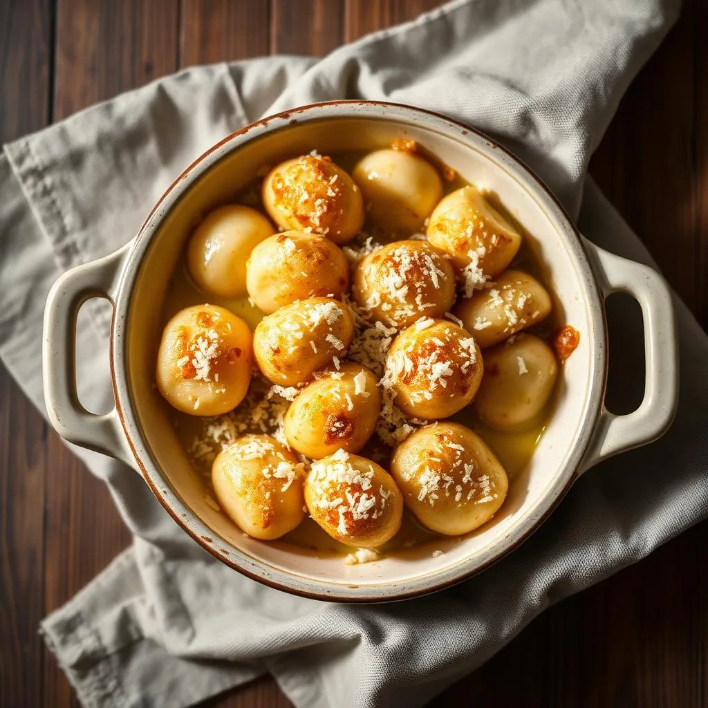 Gnocchi di semolino alla romana gratinati con burro e Pecorino