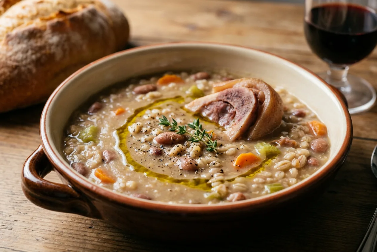 Minestra di orzo e fagioli (orzo e fasoi) — Primi piatti