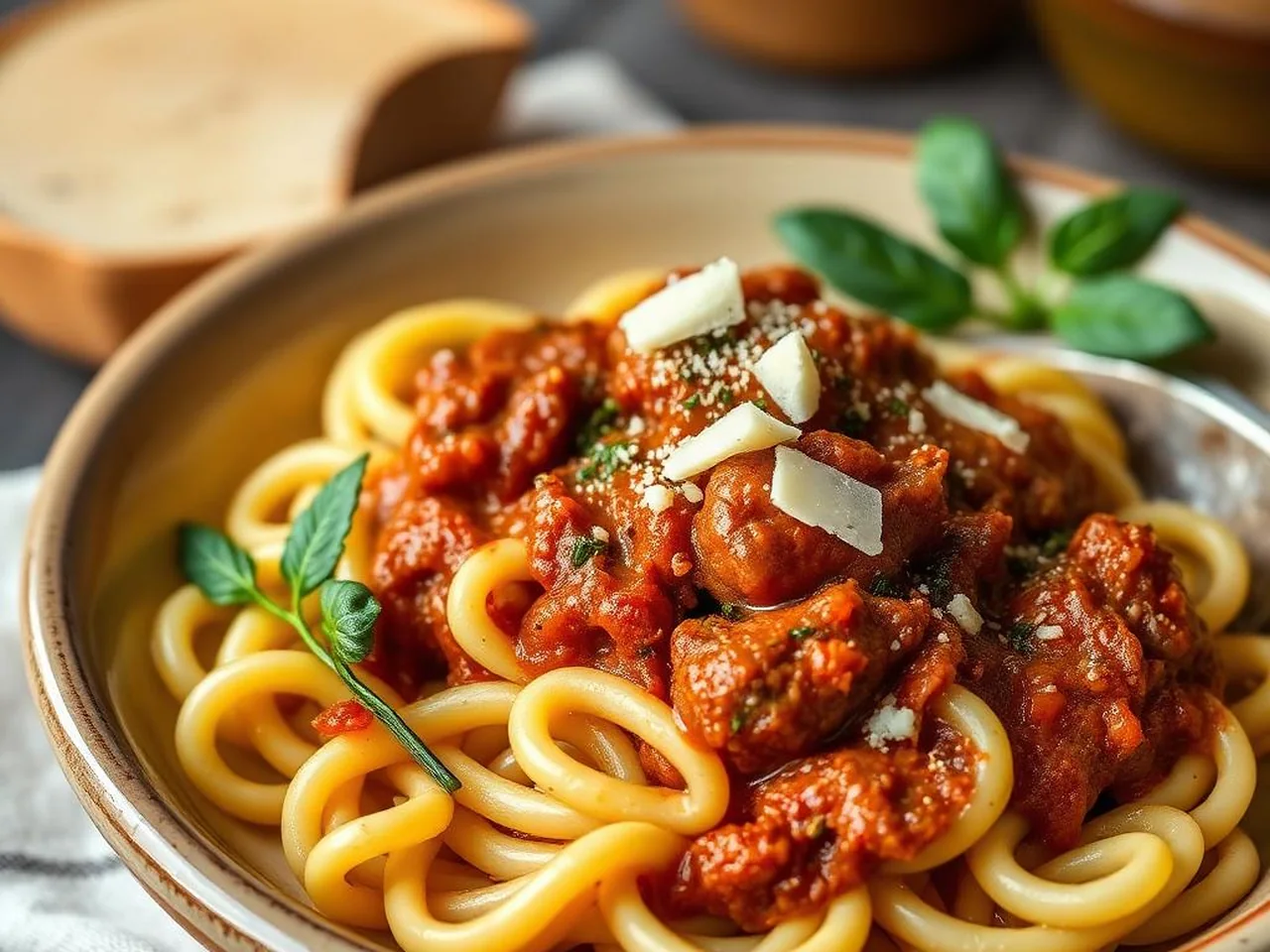 Orecchiette baresi con ragù di braciole e pecorino