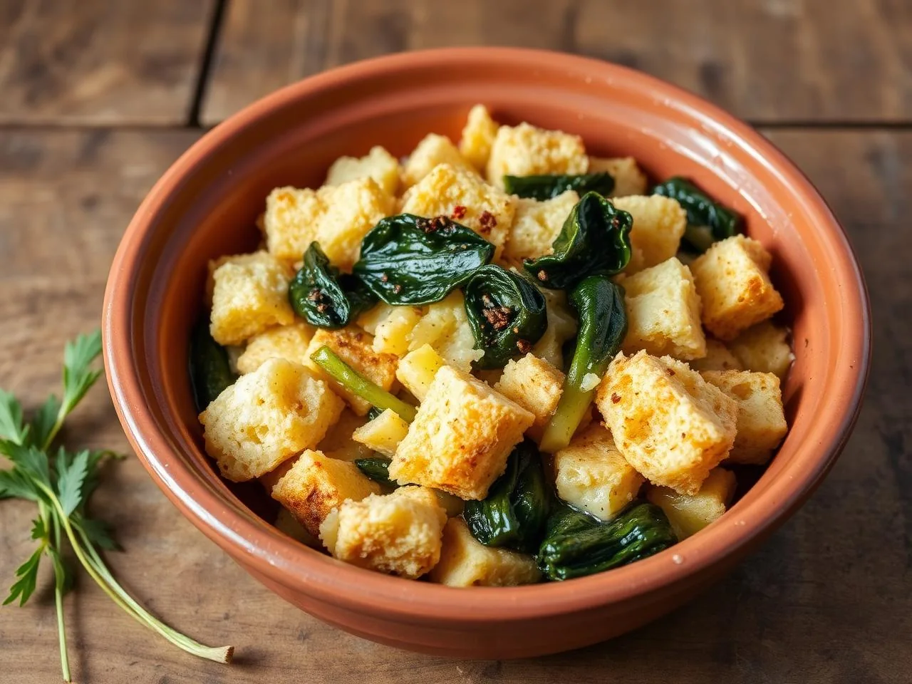 Pancotto pugliese con cime di rapa e patate