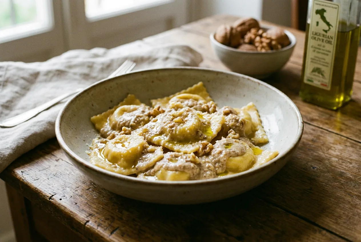 Pansoti con salsa di noci