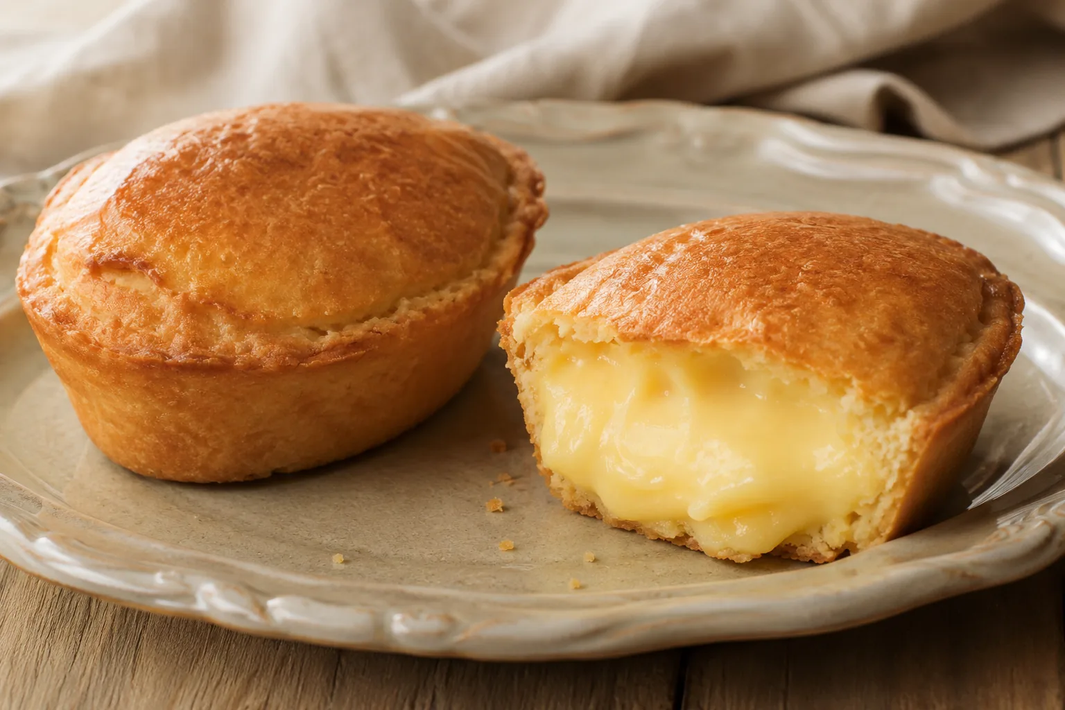 Pasticciotto leccese tradizionale con crema pasticcera