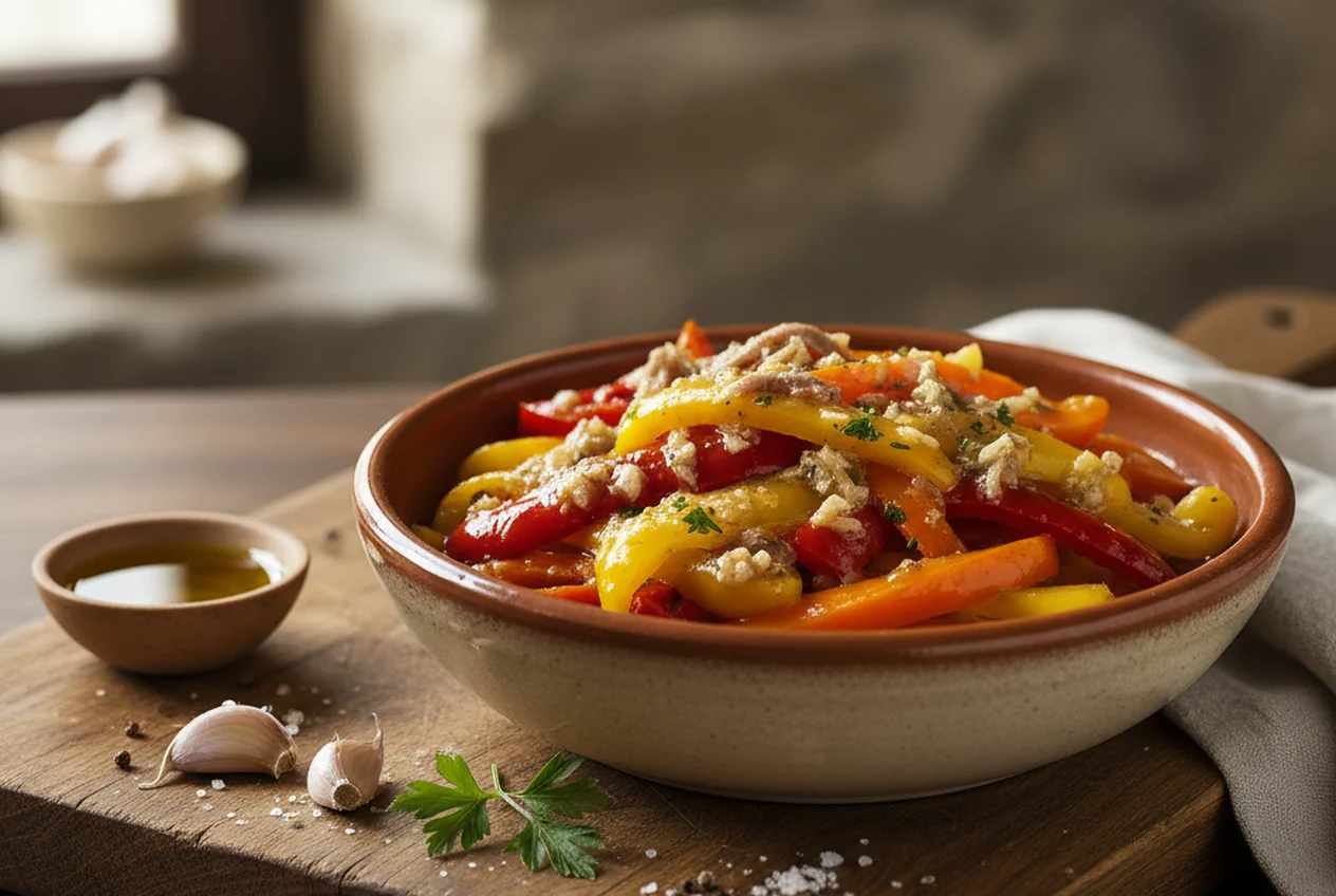 Peperoni con bagna cauda — Antipasti