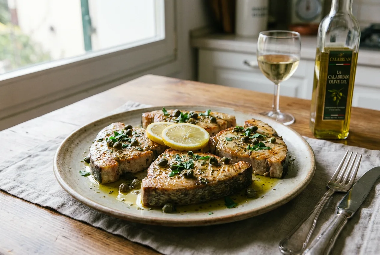 Pesce spada alla bagnarese — Secondi piatti