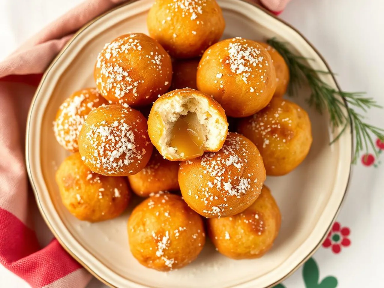 Pettole natalizie pugliesi fritte con vincotto