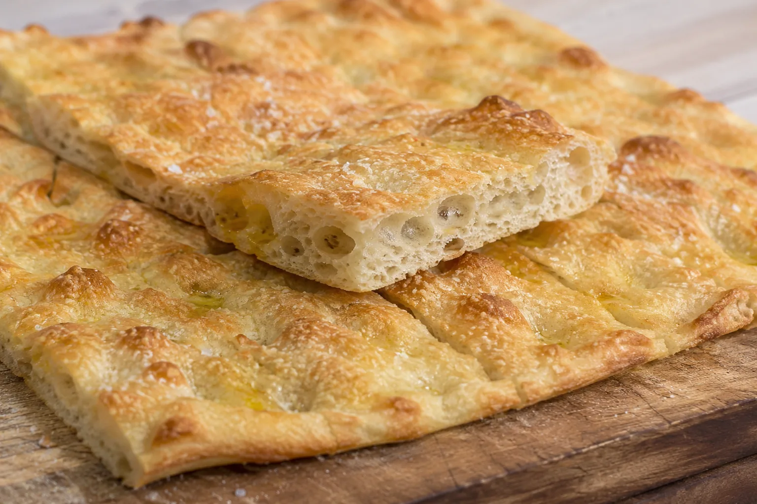 Pizza bianca romana tradizionale da forno