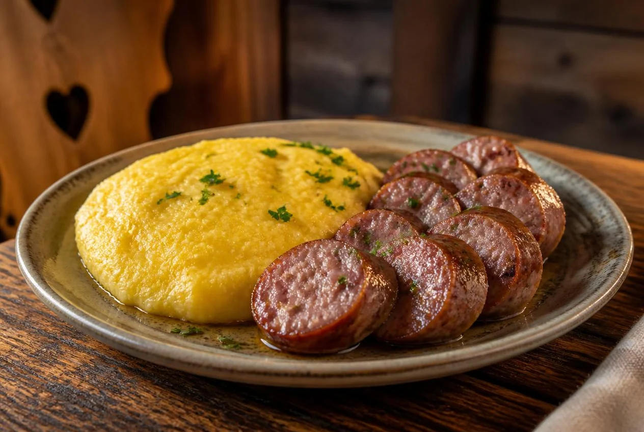 Polenta e luganega trentina — Secondi piatti