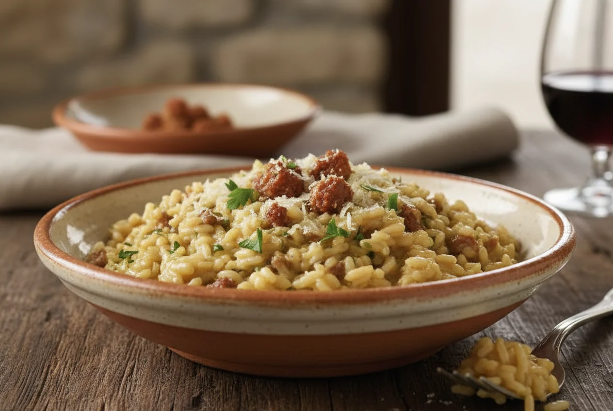 Risotto al tastasal — Primi piatti