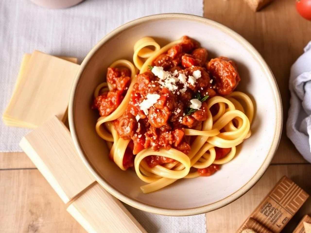 Sagne incannulate salentine con ragù di maiale e pecorino