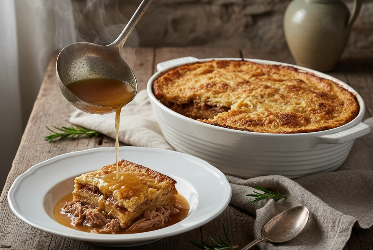 Sopa coada, zuppa veneta a strati di pane e piccione