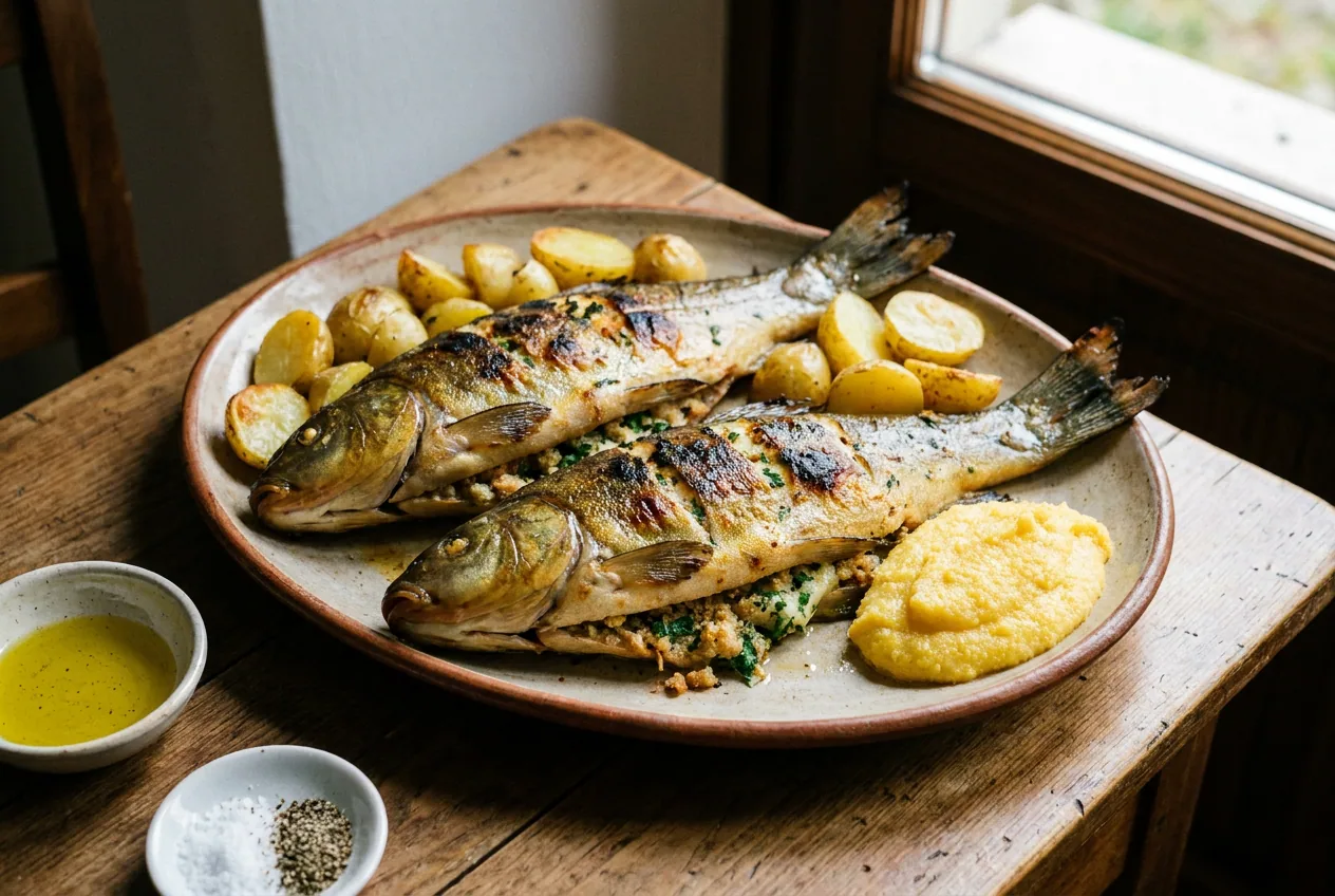 Tinca al forno ripiena — Secondi piatti