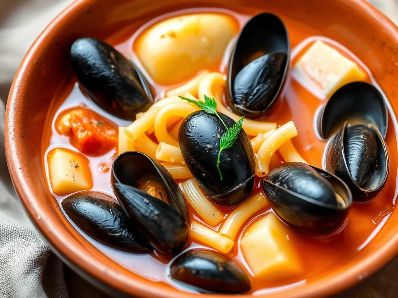 Tubettini con cozze e patate del Golfo di Taranto