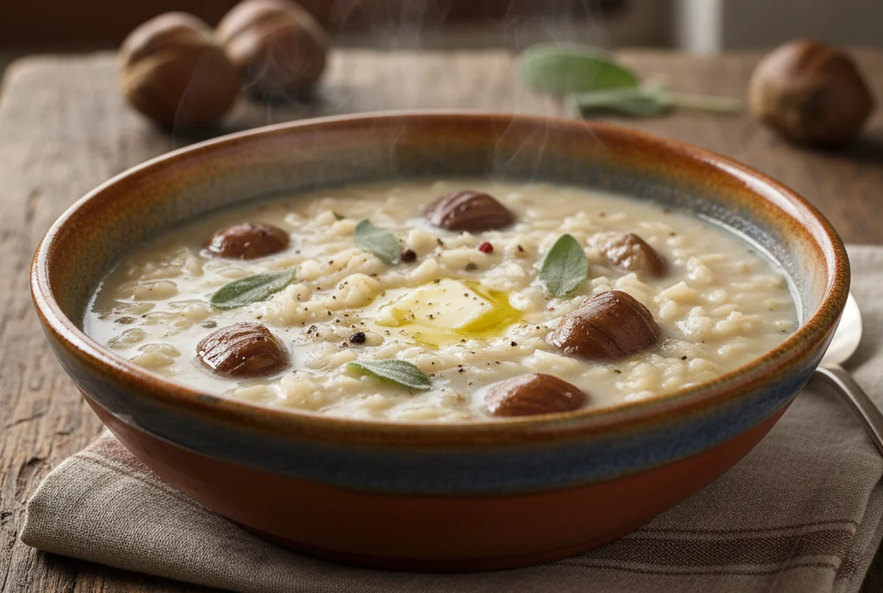 Zuppa di castagne e riso valdostana — Primi piatti