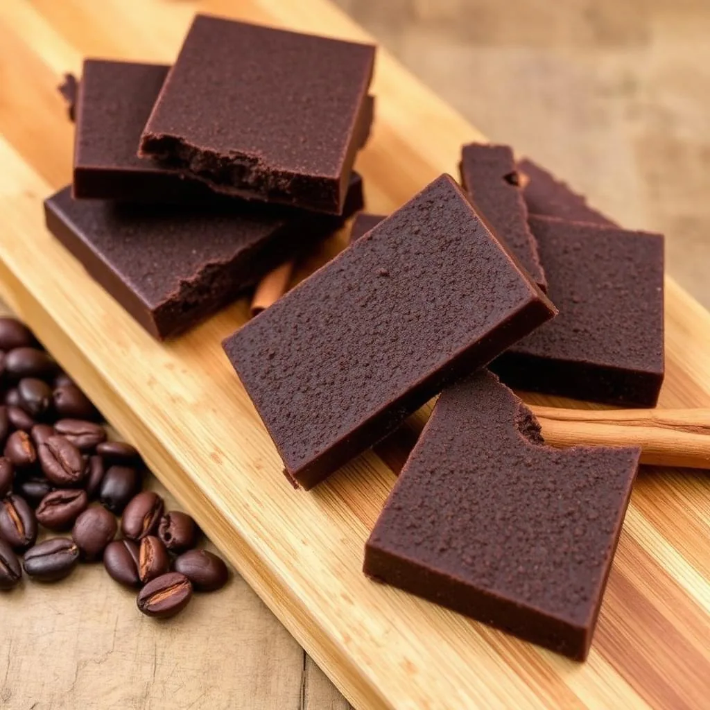 Barrette di Cioccolato di Modica IGP con caratteristica grana di zucchero e cacao