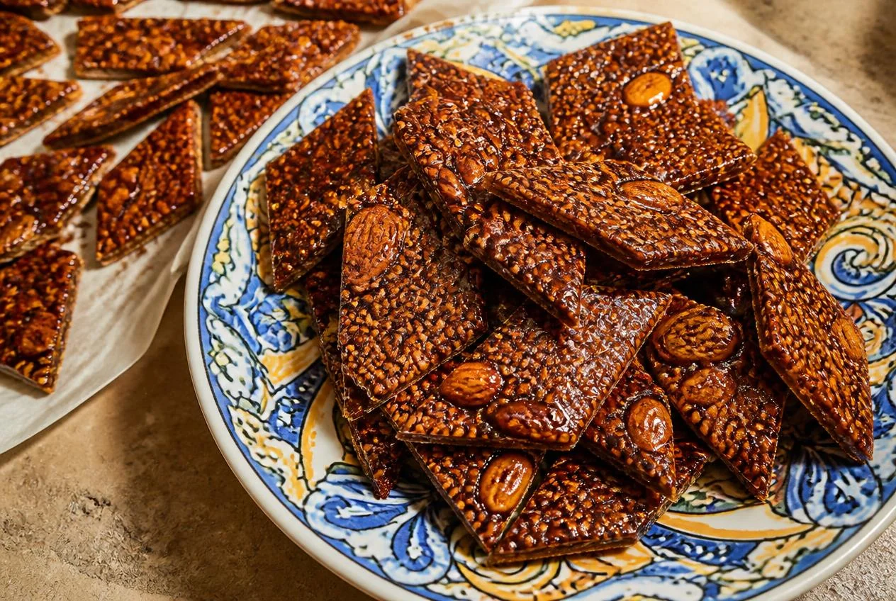 Cubaita siciliana tagliata a losanghe