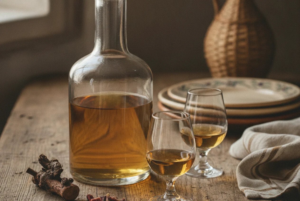 Bicchiere di grappa piemontese