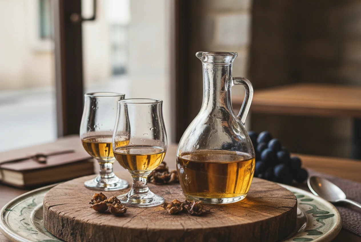 Bicchiere di grappa toscana
