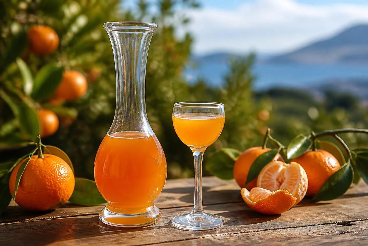 Liquore al mandarino di Santa Venerina, rosolio siciliano agli agrumi etnei