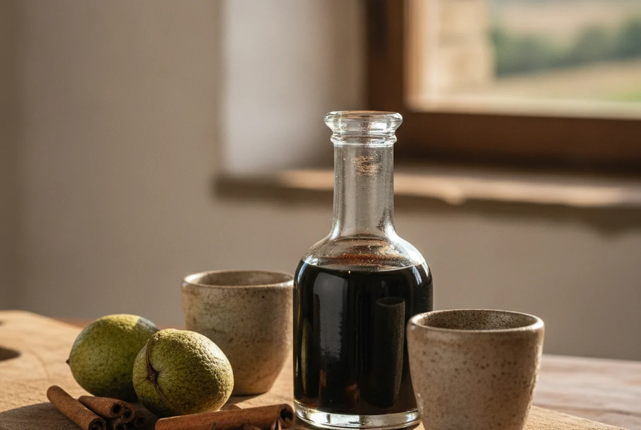 Nocino toscano in bicchierino da liquore