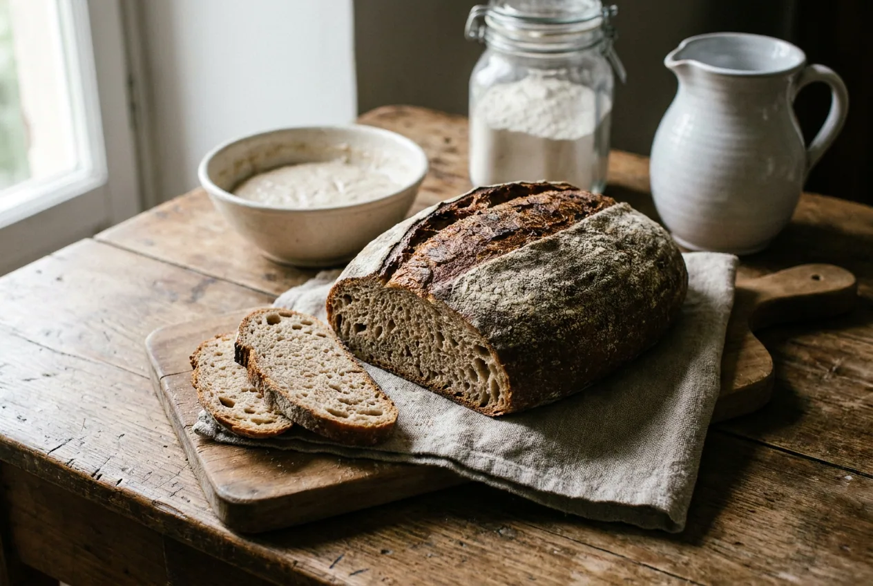 Pane di Chiaserna, filone rustico con crosta scura e spessa