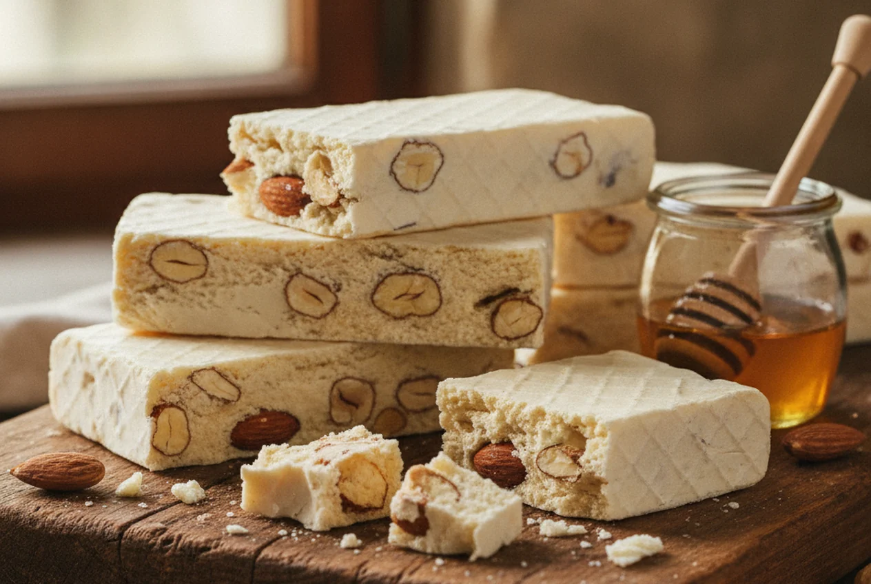 Barrette di torrone di Camerino con mandorle e nocciole