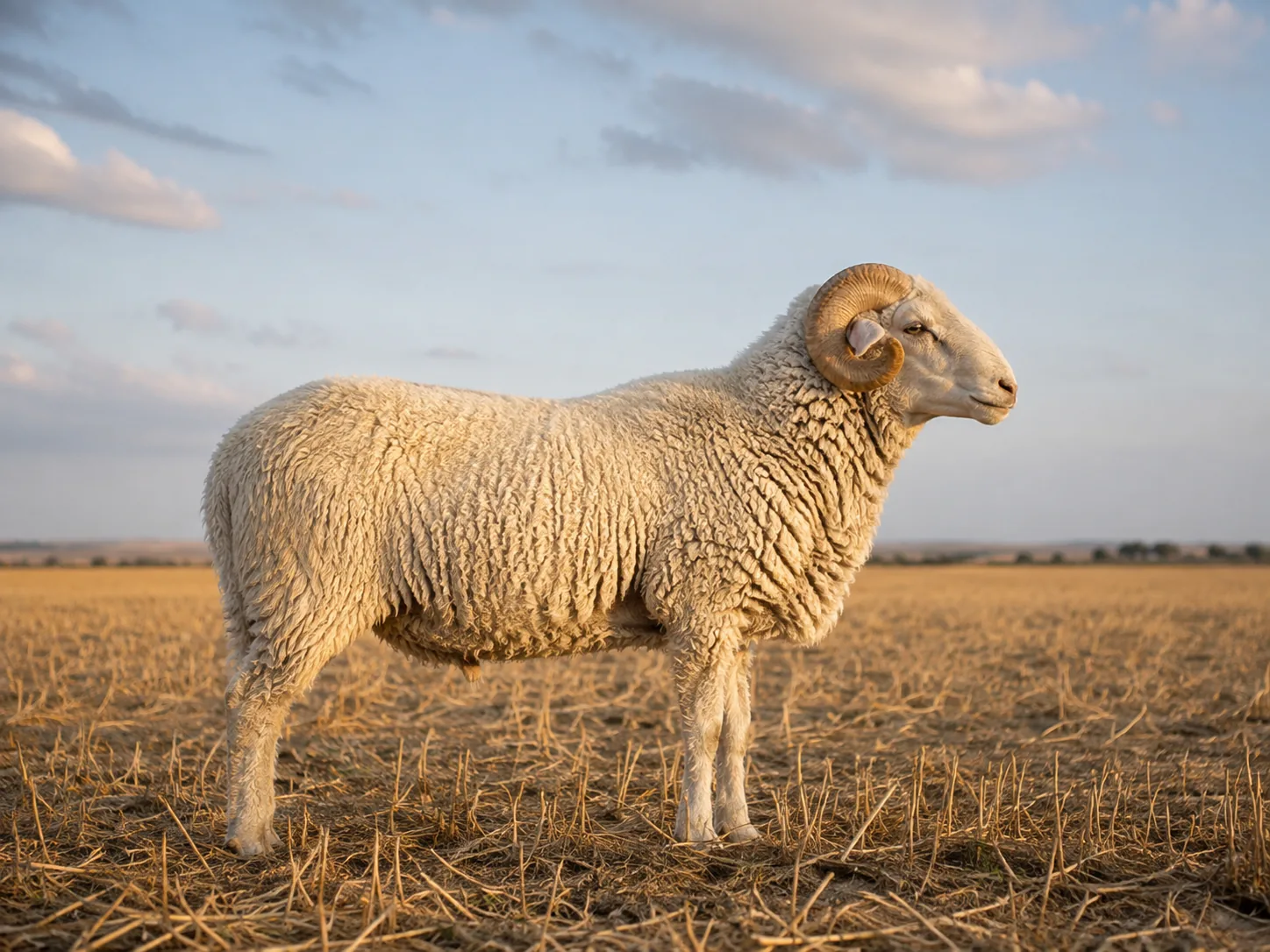 Pecora Gentile di Puglia dal vello merinizzato al pascolo nel Tavoliere foggiano