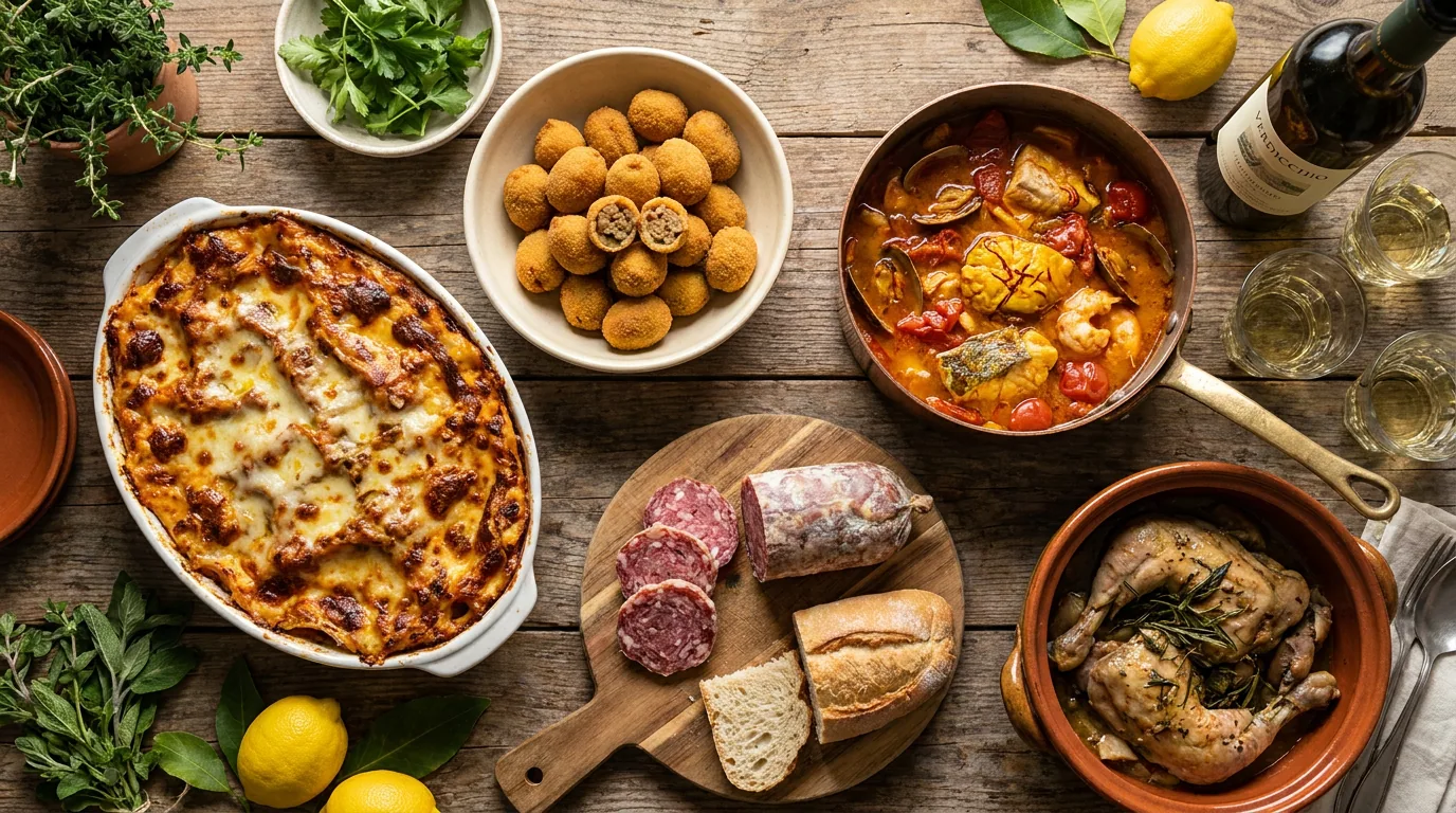 Piatti tipici delle Marche con le specialità simbolo della cucina marchigiana
